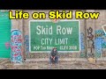 Life in a homeless encampment on skid Row in downtown Los Angeles