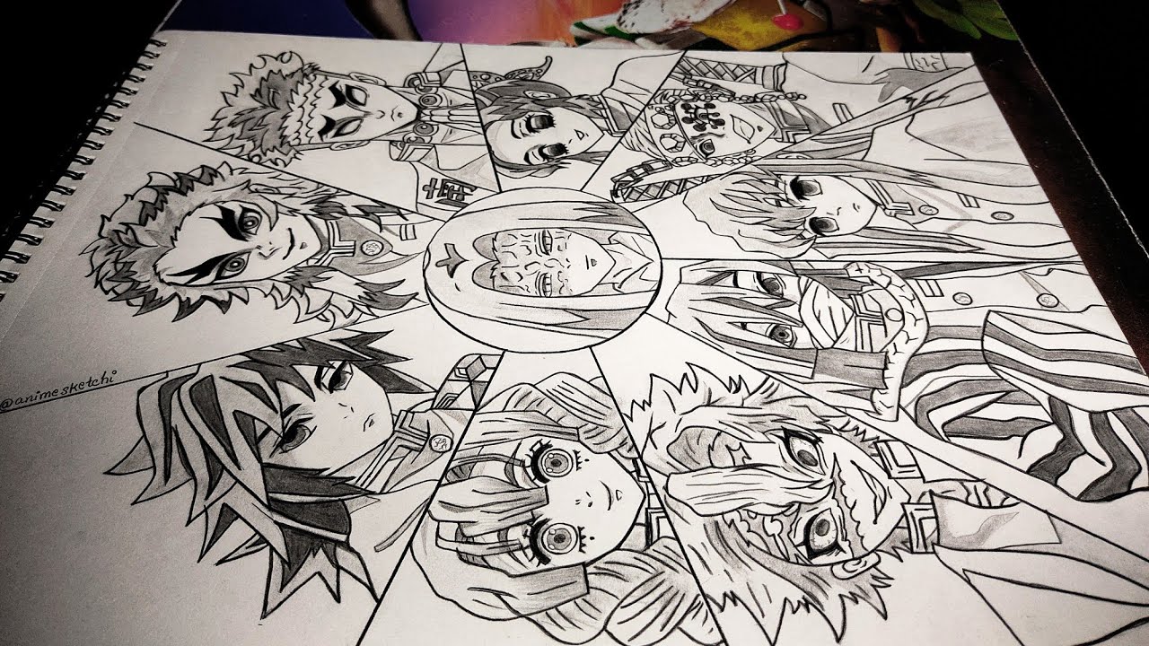 Demon Slayer HASIRAS sketch. #demonslayer #anime #hashiras #drawing #art #sketch #kimetsunoyaiba 