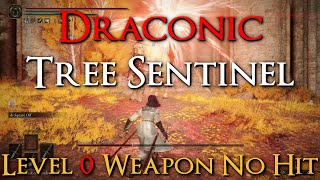 Weird Boss | Mediocre Level 0 Weapon Draconic Tree Sentinel Kill [No Damage/ Aux] - Elden Ring