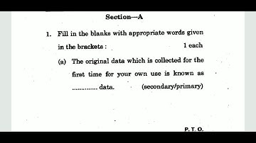 IGNOU ECO-07 ELEMENTS OF STATISTICS, PREVIOUS YEAR QUESTION PAPER JUNE 2020 (ENGLISH/HINDI)