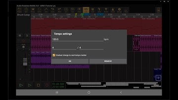 Audio Evolution Mobile Studio v5: Tempo and time signature change