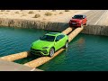 Epic Cars vs. Broken Logs Bridge Challenge in BeamNG Drive ๐๐