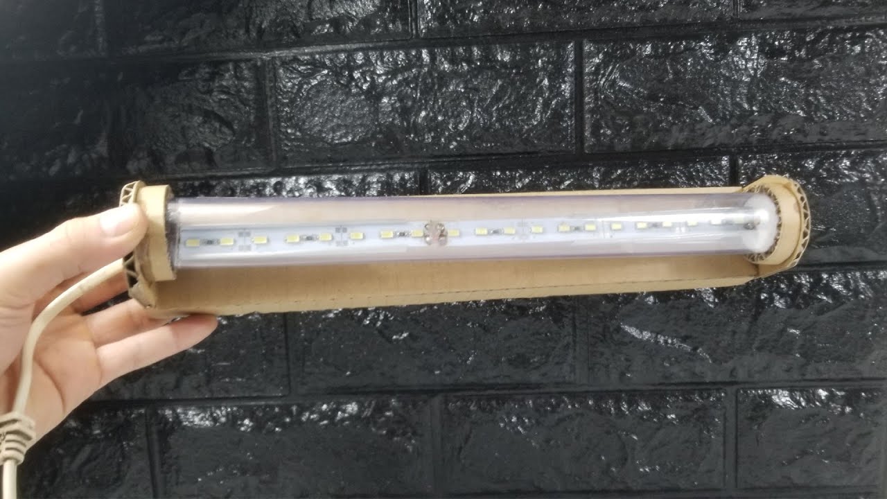 How to Make LED TUBE LIGHT from Cardboard - YouTube