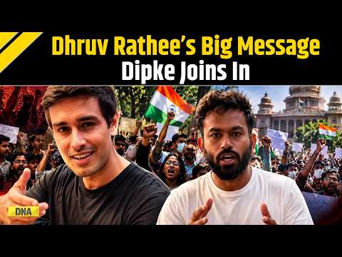 Dhruv Rathee, Abhijeet Dipke Join SIR Protest In Bengaluru, Demand CEC Gyanesh Kumar's Resignation