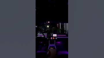 TESLA car with dynamic ambient lighting