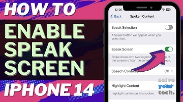 How to Enable Speak Screen on iPhone 14