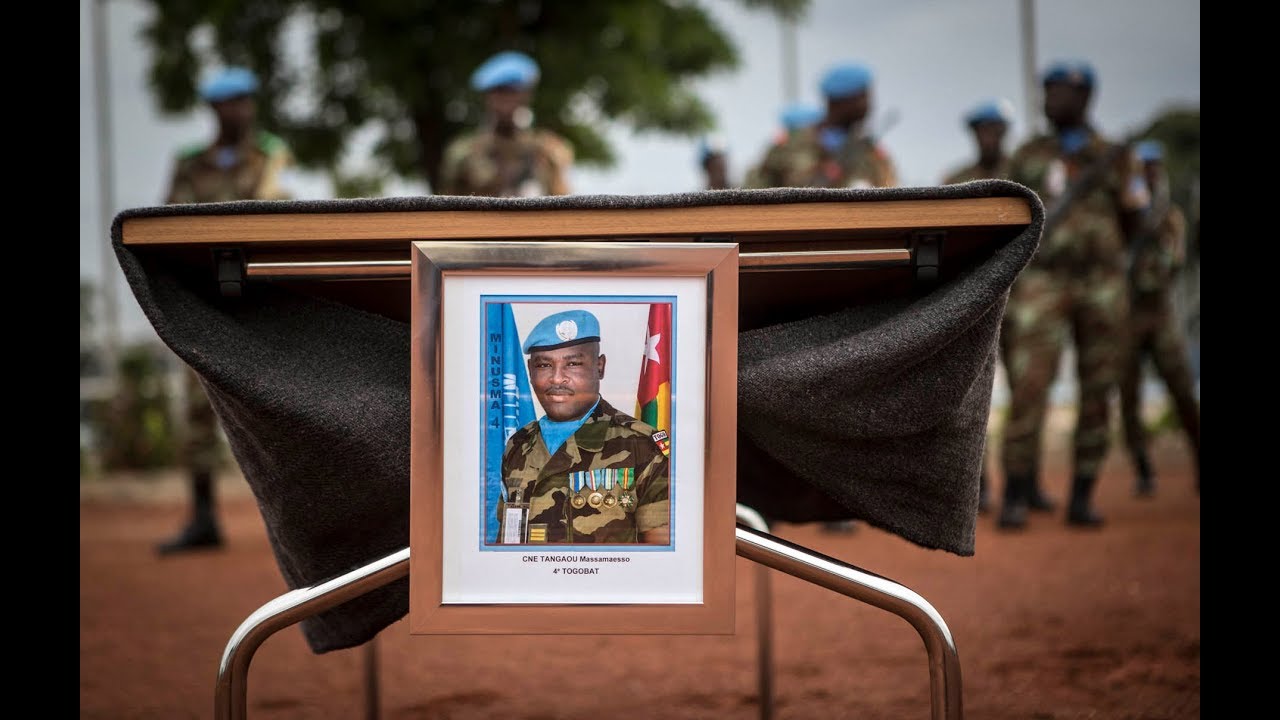Cérémonie d'adieu au Capitaine Massamaesso Tangaou du contigent Togolais de la MINUSMA