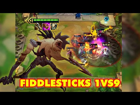 Fiddlesticks 3 sao 1vs9 BÃO QUẠ siêu mạnh trong Đấu Trường Chân Lý mùa 5.5 | TFT Funny | #Shorts