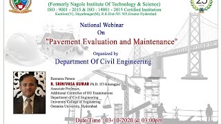 NATIONAL WEBINAR ON  "PAVEMENT EVALUATION AND MAINTENANCE"