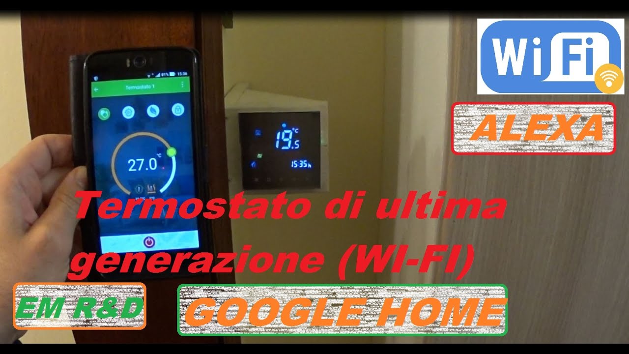 Termostato WIFI per caldaia a gas e a condensazione che si connette ad Alexa  Google home smartphone 