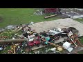 4-10-2021 Palmetto, La Significant tornado damage from drone, homes destroyed, cars thrown, SOT