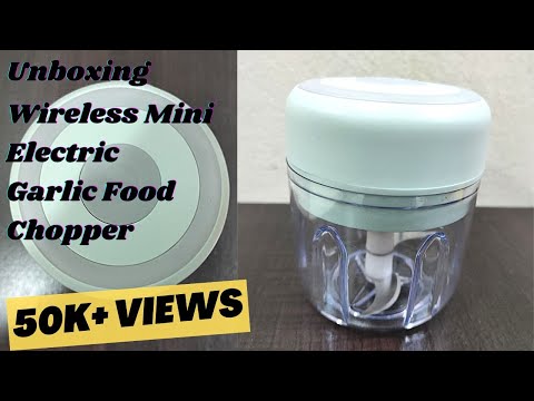 Wireless Mini Electric Garlic Food Chopper Electric Mini Food Process unboxing