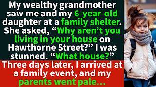 My 6-year-old and me were at a SHELTER when a black sedan arrived…