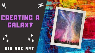 galaxy painting acrylic easy beginners quick canvas