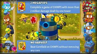 Bloon Exclusion Zone - No Harvest & 2 Megapops Achievements Run