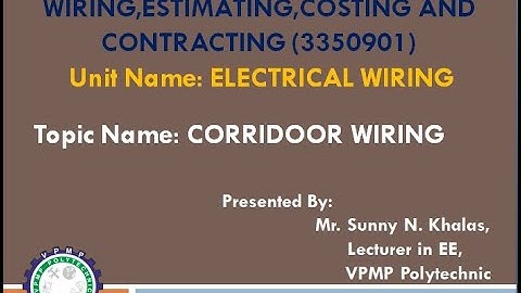 CORRIDOR WIRING |  WECC | 3350901 | MR. SUNNY N. KHALAS