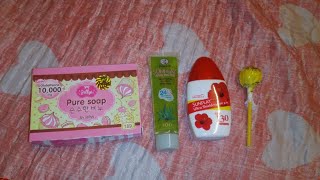 Unboxing Sunplay Ultra Shield SPF130 PA++++ free Sunplay After Sun Gel & Jellys Pure Soap 10000mg