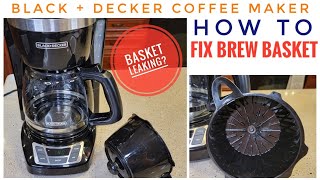 BLACK + DECKER 12 Cup Thermal Coffee Maker CM2046S HOW TO FIX FILTER BASKET  CARAFE LEAKING O RING 
