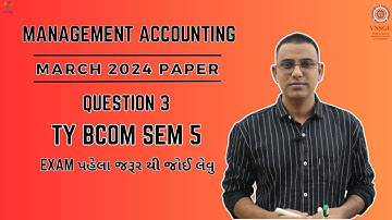 TY BCOM SEM 5 | ACCOUNT | MARCH 2024 | QUESTION 3 | E-ABHYASU