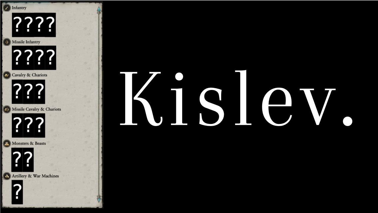 Kislev Roster in Warhammer 2? - YouTube