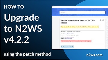 How to Upgrade N2WS Console to Version 4.2.2 Using a Patch