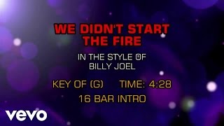 Billy Joel - We Didn't Start The Fire (Karaoke) chords