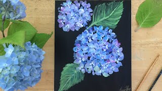 EASY!! HOW TO PAINT HYDRANGEAS ~ STEP BY STEP PAINTING TUTORIAL