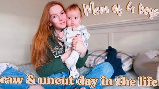 CHAOTIC UNFILTERED DAY IN THE LIFE WITH A NEWBORN AND 3 TODDLERS | LIFE OF A STAY AT HOME MOM 2023