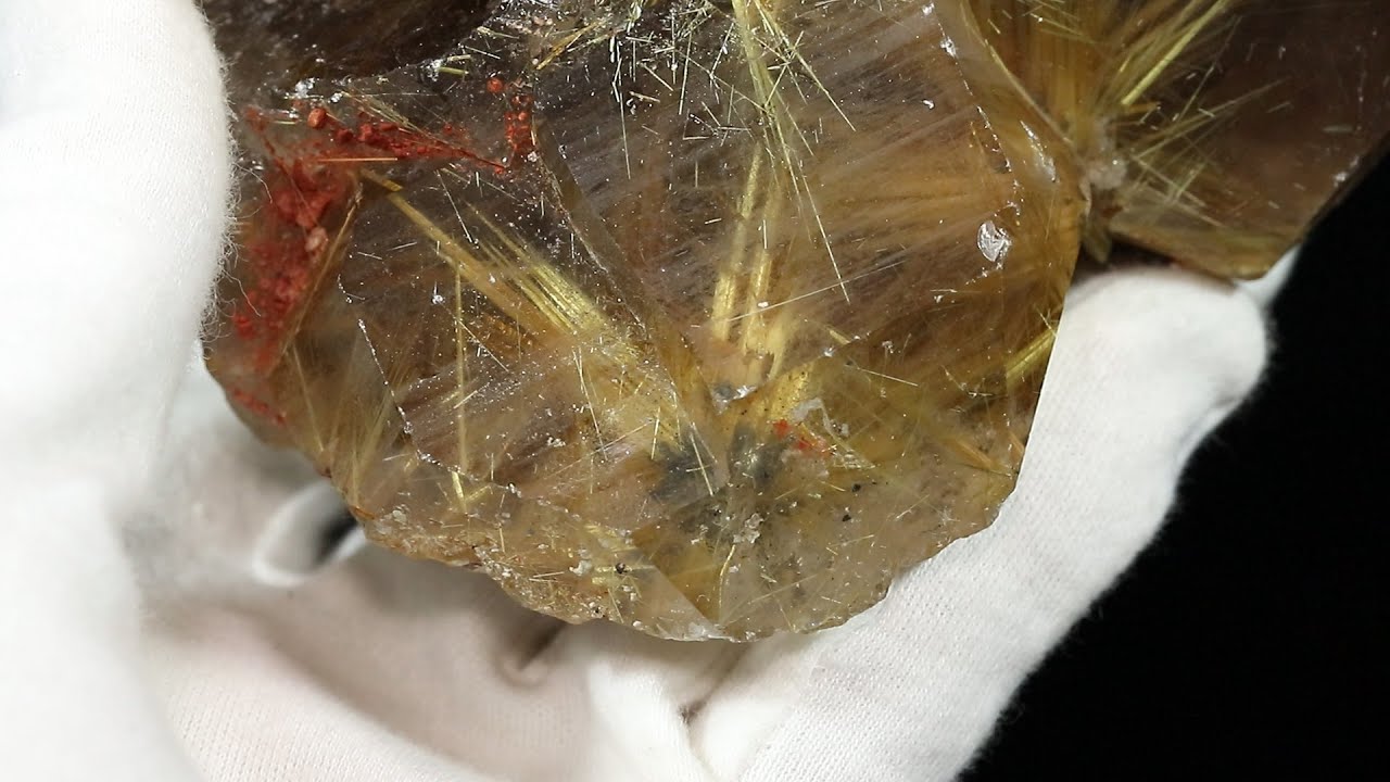 ブラジル・バイーア州産 ゴールドルチルクォーツ クラスター 原石(型番