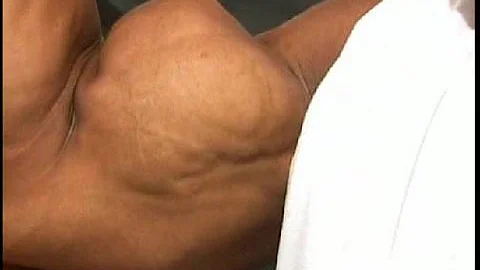 Bodybuilder Josh Bergeron huge peaked biceps
