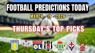 FOOTBALL PREDICTIONS TODAY 19 MARCH 2026 EUROPA LEAGUE | CONFERENCE LEAGUE| TOP PICKS | GOAL LUCK screenshot 5