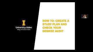 Grad Student HOW TO Series: Create a Study Plan and Check Your Degree Audit (2/26/24)