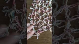 Bandana Chal Triangular en punto Nudo de Salomon o Espuma de Mar #crochet #ganchillo