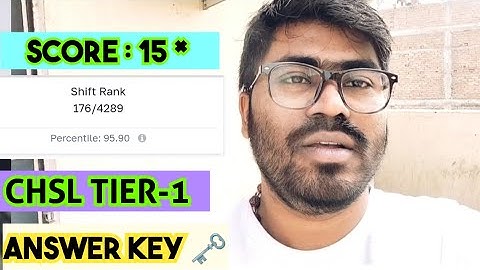 CHSL Tier-1 Answer Key out 🔥🔥 || My Score Card 🥹🥹     #chsl2025 #answerkey