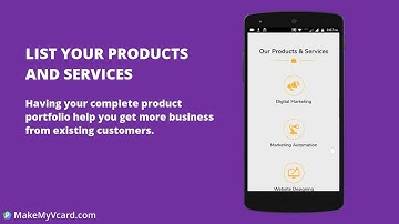 Personal Digital vCard Templates - Products and Services