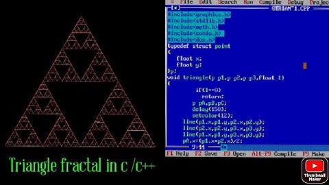 triangle fractal in c/c++ #codingchallengefractal #grapics #cgraphics