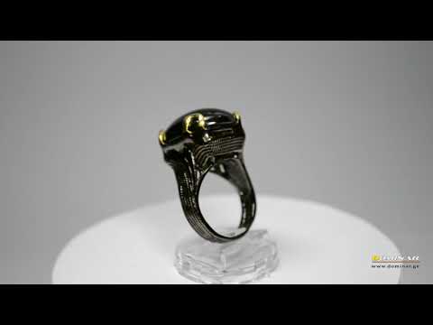 ნატურალური ქრიზოპრაზი, ჩასმული ბეჭედში