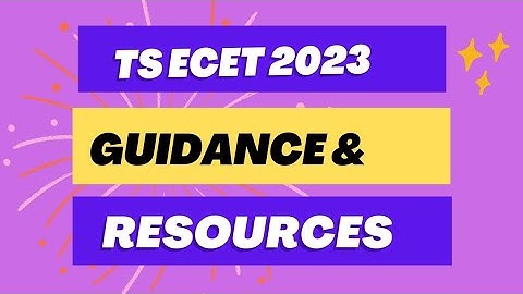TS ECET 2023 - Resources