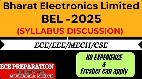 BEL notification 2025-SYLLBUS ECE #bel#syllabus#classes#ece#eee #material#questionbank#testbatch