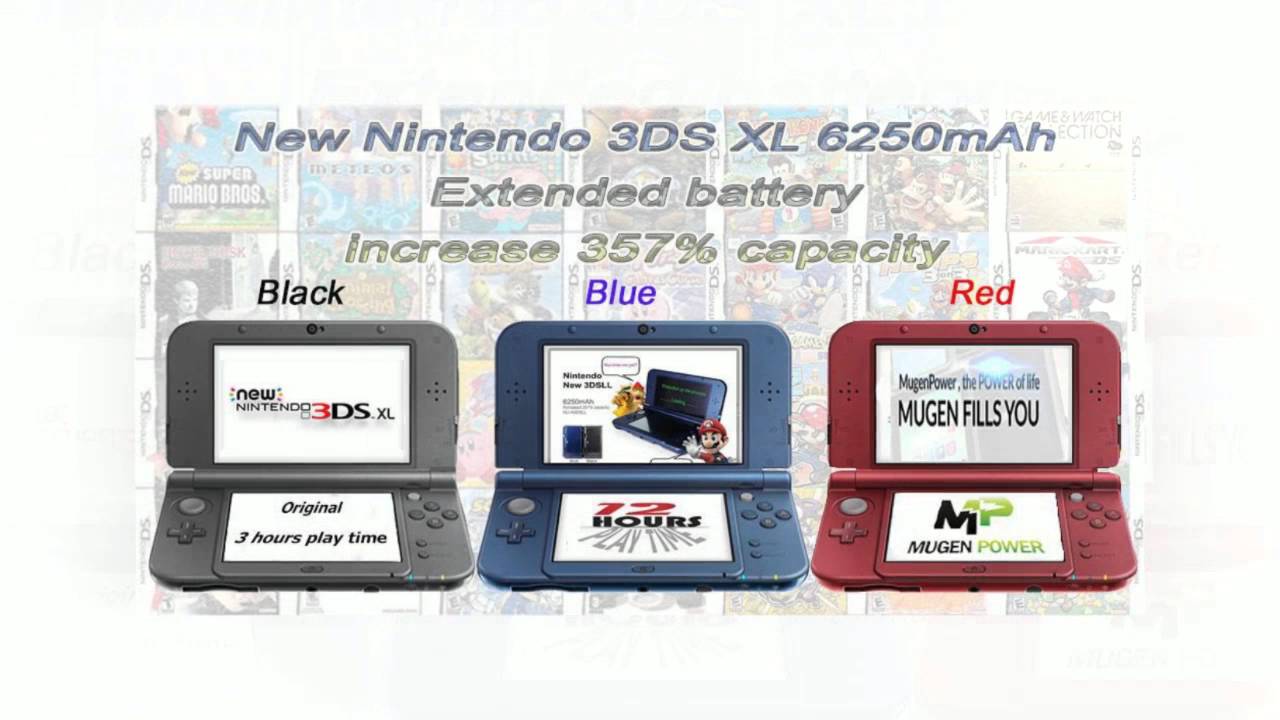 Mugen Power  New Nintendo 3DSLL / 3DS XL 6250mAh Extended BatteryNot included consol  YouTube