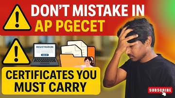 Don’t Make These Mistakes in AP PGECET 2025 Counselling! | Certificate List & Process Explained