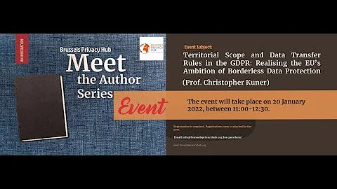 Meet the Author Event: Territorial Scope and Data ...