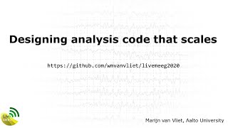 Designing analysis code that scales