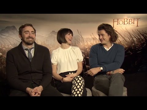 Lee Pace, Evangeline Lilly & Orlando Bloom - The Hobbit: The Battle of the Five Armies Interview HD