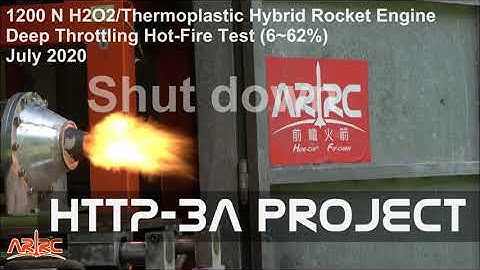 HTTP-3A H2O2/Thermoplastic Hybrid Rocket Engine Deep Throttling Hot-Fire Test