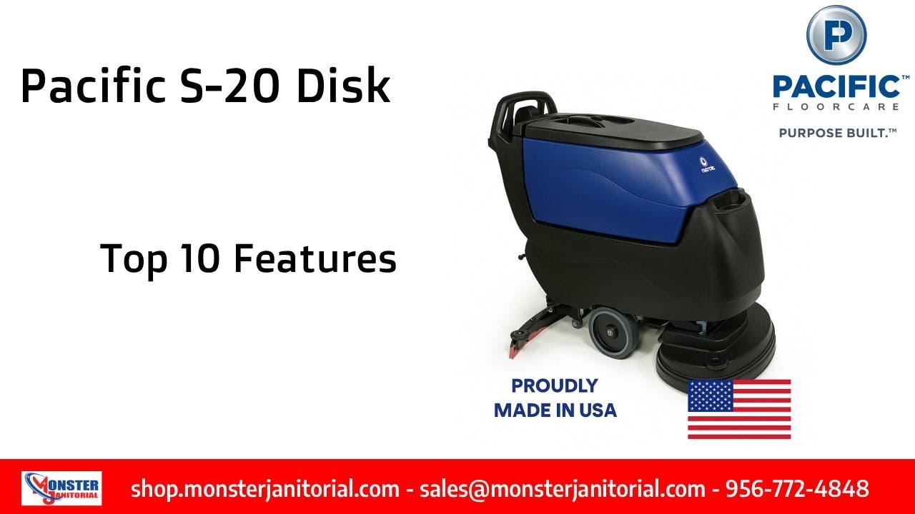 Pacific S-20 Disk (855403) — Top 10 Features of This 20" Walk-Behind Scrubber