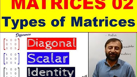 MATRICES 02 || Diagonal Matrix|| Scalar Matrix || Identity Matrix|| Symmetric matrix ||in URDU/HINDI