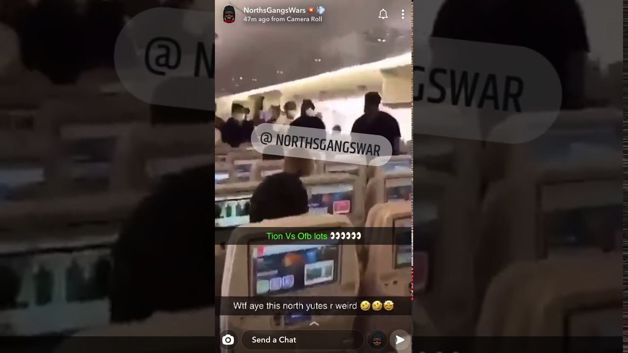 Headie One (OFB) and Tion Wayne (Edmonton) fight on a plane back from Dubai