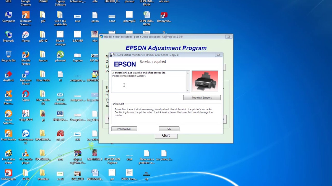 How to Reset Epson,L110,L210,L300,L350,L355,l130,l220,l360 ...