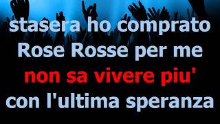 Video thumbnail of "Rose Rosse    base karaoke"